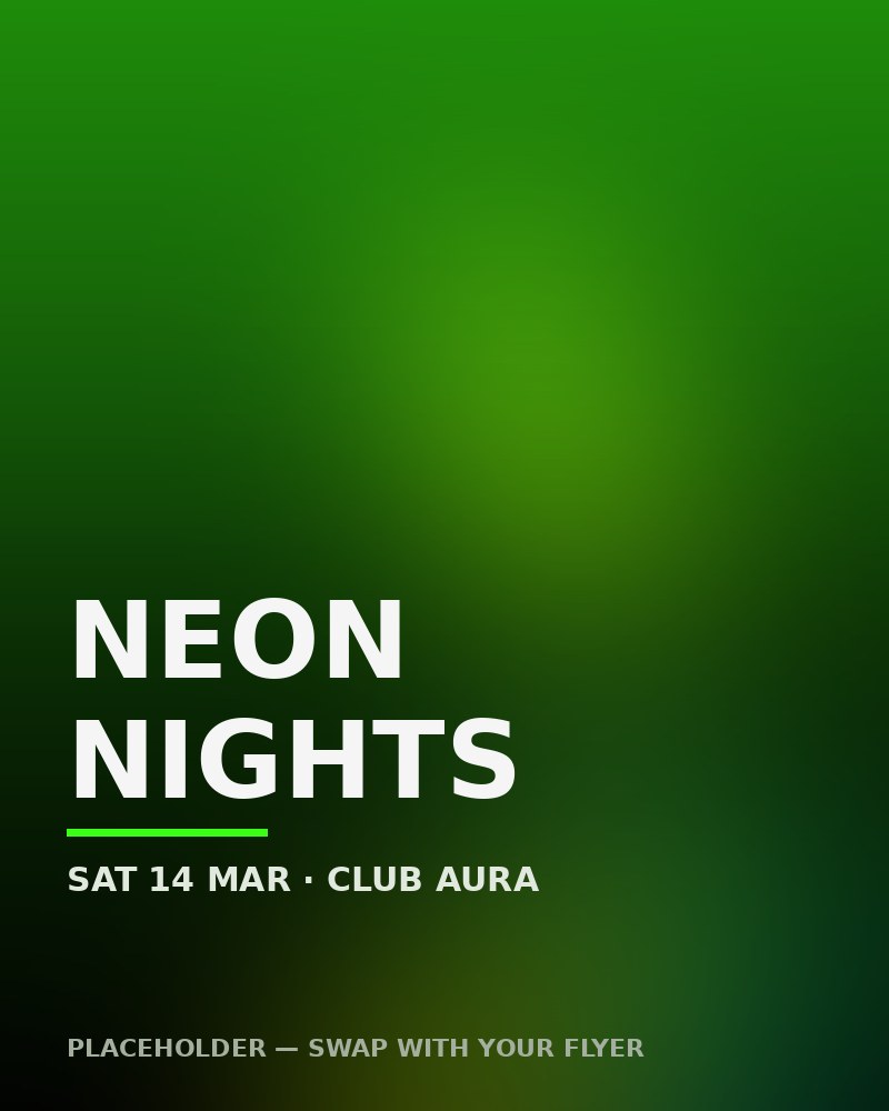 Event flyer — Neon Nights