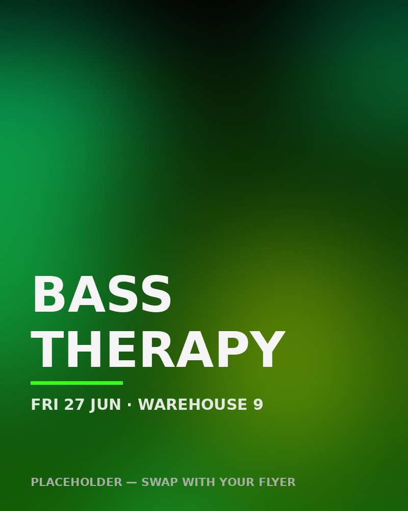 Event flyer — Bass Therapy