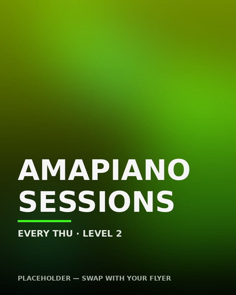 Event flyer — Amapiano Sessions